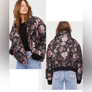 NWOT XS Free people jacquard puffer jacket
